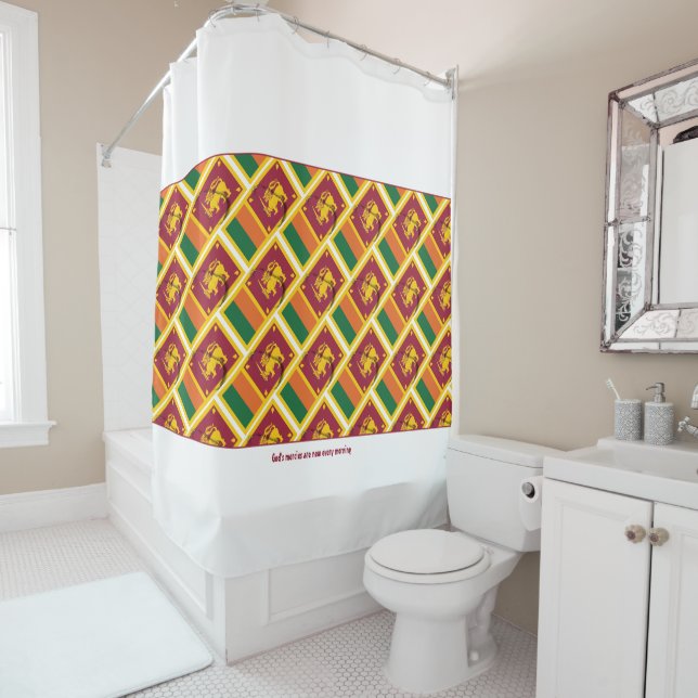 Custom SRI LANKA Shower Curtain (In Situ)
