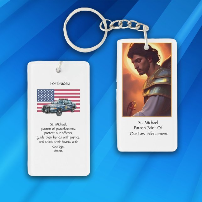 Custom St. Michael Law Enforcement Prayer Key Ring (Creator Uploaded)