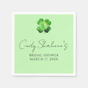 Custom St Patricks Day Bridal Shower Napkin