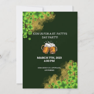 Custom St. Patricks Day Party Invitation