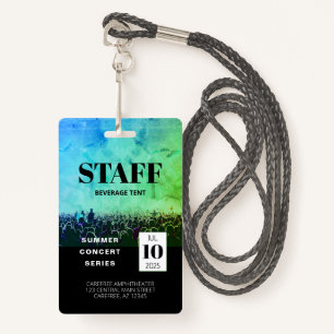 Custom Staff All Access Concert Badge ID Badge