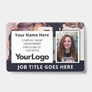 Custom Staff Photo ID Badge with Info