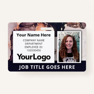 Custom Staff Photo ID Badge with Info
