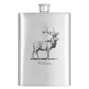 Custom Stag Flask