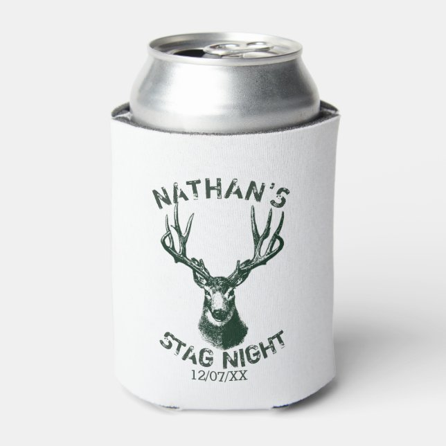 Custom Stag Night Antlers Can Cooler (Can Front)
