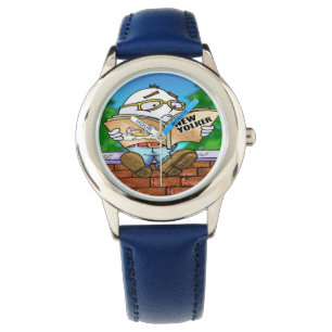 Custom Stainless Steel Blue Humpty Satire Watch