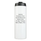 Custom Stainless Steel Double Wall Photo Travel