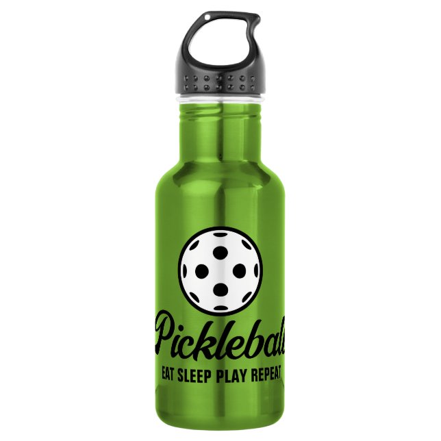 Custom stainless steel water bottle for pickleball (Front)