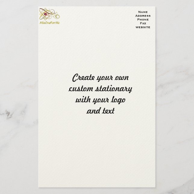 Custom Staionary Stationery (Front)