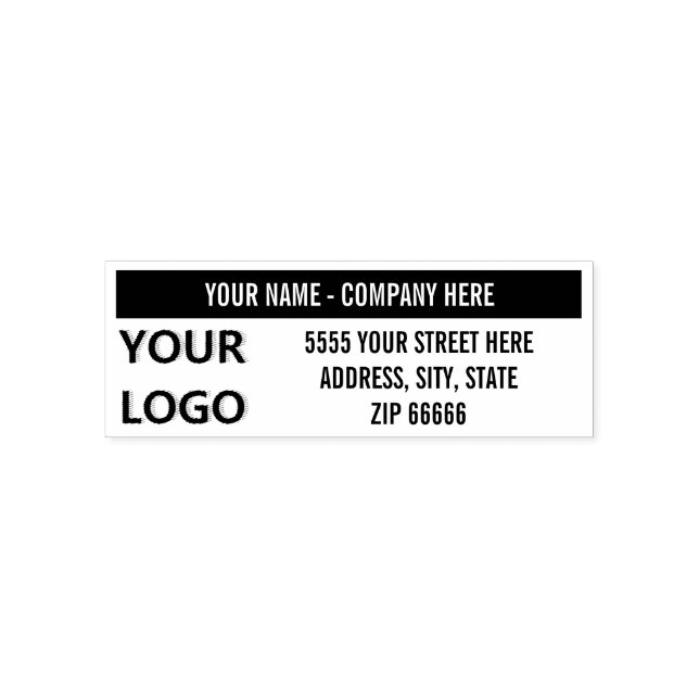 Custom Stamp with Your Logo Name Return Address (Design)