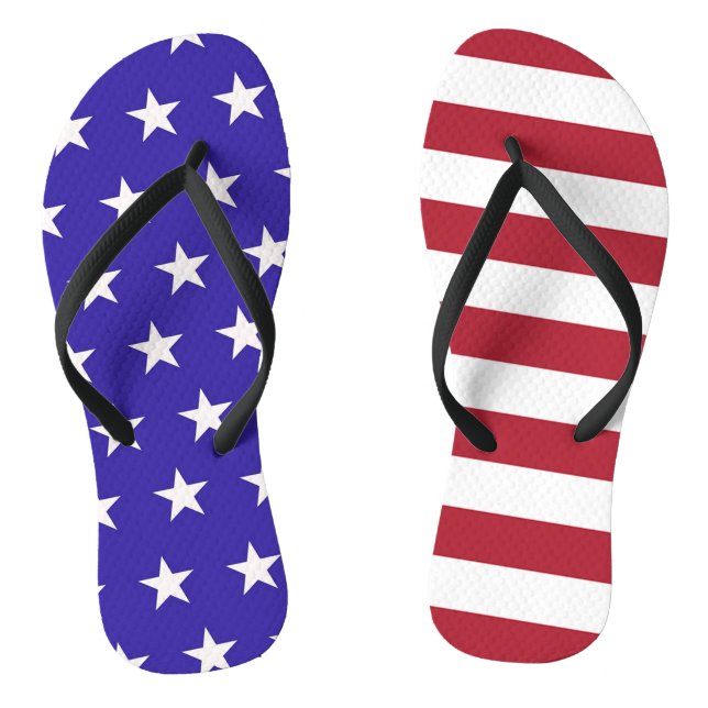 Custom Star and Stripes American Colours Jandals (Footbed)