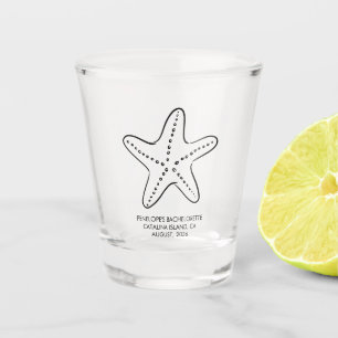 Custom Starfish Bachelorette Shot Glass Favour Gif