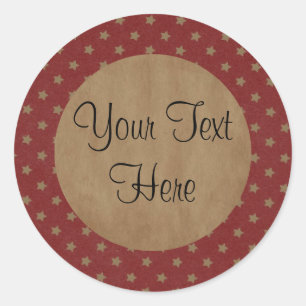 Custom Stars Round Product Sticker