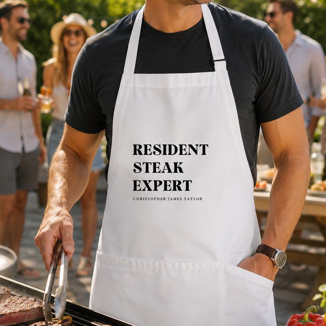 Custom Steak Lover BBQ Funny Grilling Gift Standard Apron (Creator Uploaded)