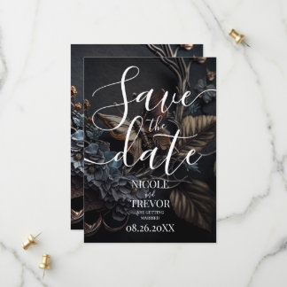 Custom Steampunk Metal Butterfly Wedding Save The Date