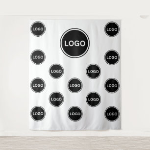 Custom Step and Repeat Logo Wall Photo Backdrop Tapestry