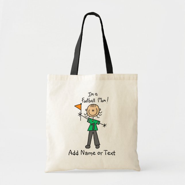 Custom Stick Figure Football Mum Bag (Front)