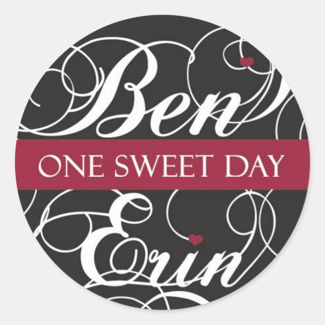 Custom Sticker for Ben & Erin (Heart2) (Front)