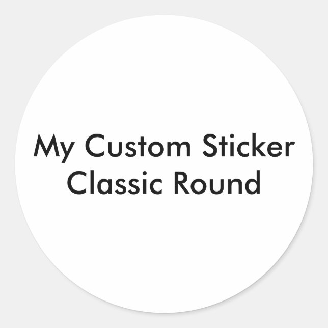 Custom Sticker - Large Round Shaped (Front)