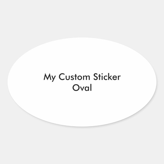 Custom Sticker - Oval Shaped (Front)