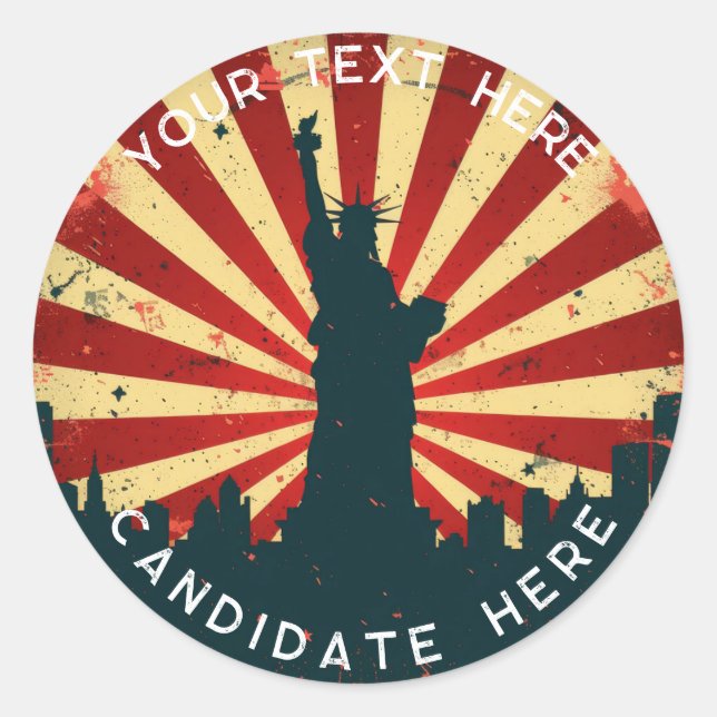 Custom sticker : Retro American Vote 2024 Sticker (Front)