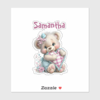 Custom sticker Teddy Bear Baby Shower 