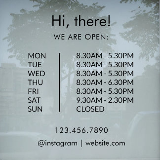 Custom Store Hours Open Closed Shop Opening Hours