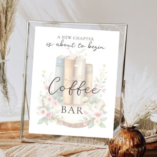 Custom Storybook Wildflower Coffee Bar Poster