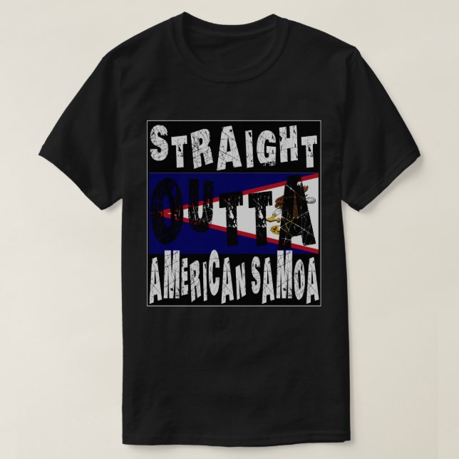 CUSTOM Straight Outta American Samoa Meme Tee (Design Front)