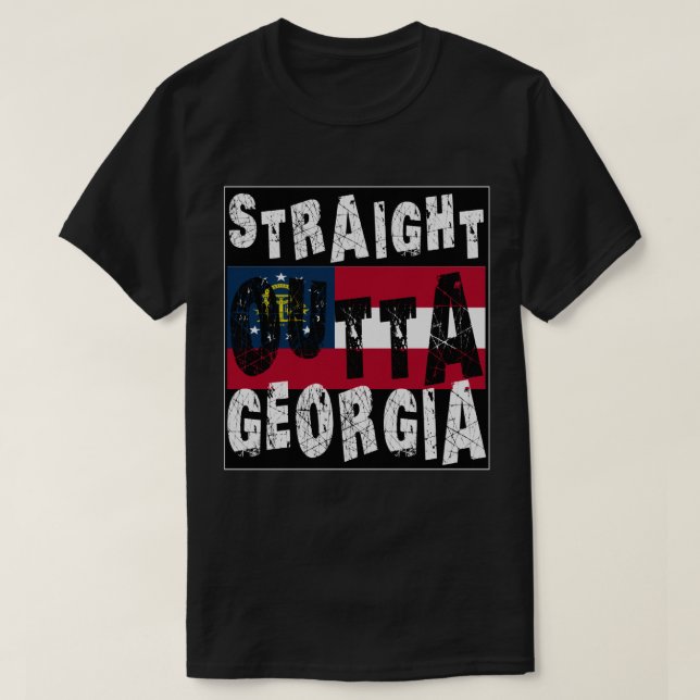 CUSTOM Straight Outta Georgia Meme Tee (Design Front)