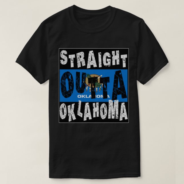 CUSTOM Straight Outta Oklahoma Meme Tee (Design Front)