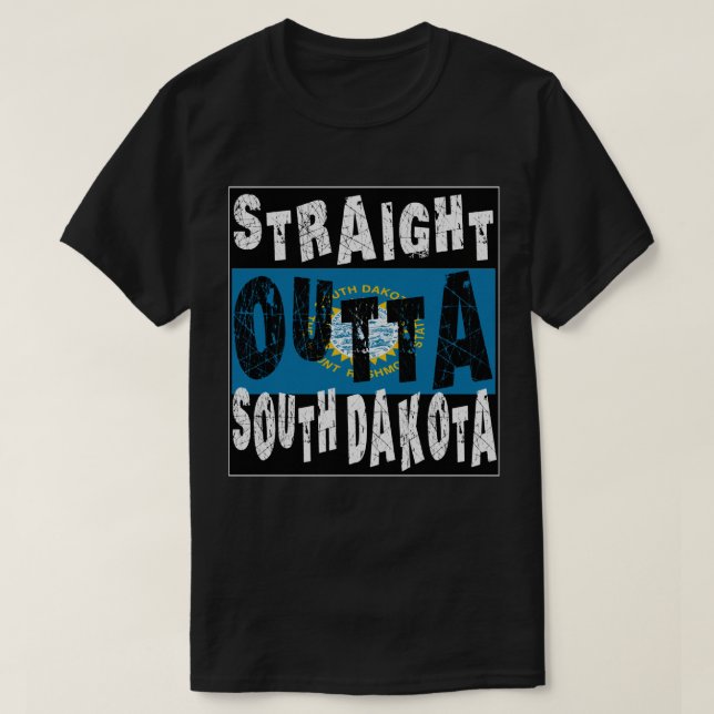 CUSTOM Straight Outta South Dakota Meme Tee (Design Front)