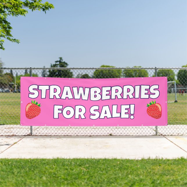Custom Strawberries For Sale Banner (Insitu)