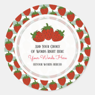 Custom Strawberry Classic Round Sticker