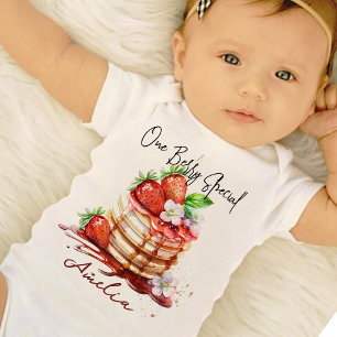 Custom Strawberry pun- One Berry Special Baby Bodysuit