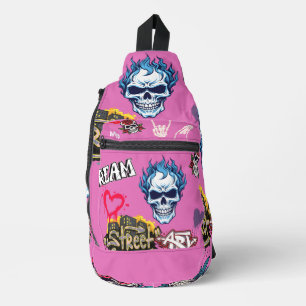 Custom streetart spooked goth Sweet pinky Sling Bag