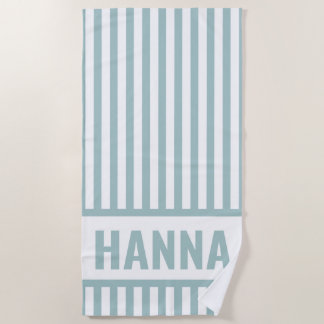 Custom Stripe Beach Towel Monogram