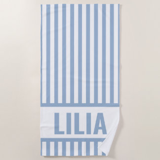 Custom Stripe Beach Towel Monogram