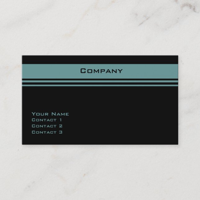 Custom Stripe (Blue/Green) Business Card (Front)