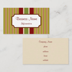 Custom Striped Business Card