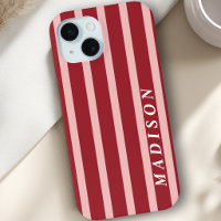 Custom Stripes Pink Red Brown