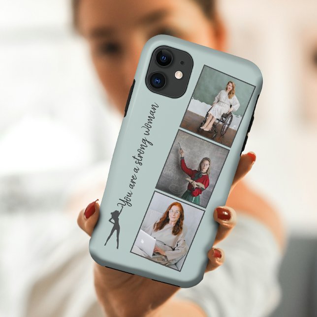 Custom Strong Woman Photos Collage iPhone Case (Creator Uploaded)