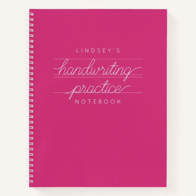 Custom Student Handwriting Practice Notebook (Front)