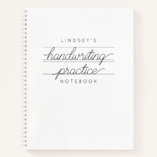Custom Student Handwriting Practice Notebook