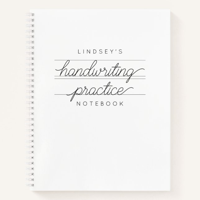 Custom Student Handwriting Practice Notebook (Front)