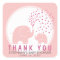 Custom Stylish Elephants Shower Thank You Stickers