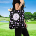 CUSTOM STYLISH LADY GOLFER MONOGRAM TOTE BAG<br><div class="desc">Fun Stylish Golf Design and Custom Monogram Tote to help continue your game off the course -- or bring it with you to the game. Personalised with a monogram / initial -- great for yourself or as a gift. Any design questions, just send a chat and we'll be delighted to...</div>
