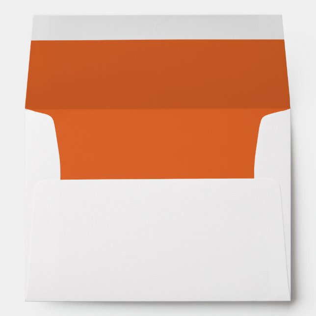 CUSTOM STYLISH MODERN MINIMAL SIMPLE WEDDING WHITE ENVELOPE (Back (Bottom))