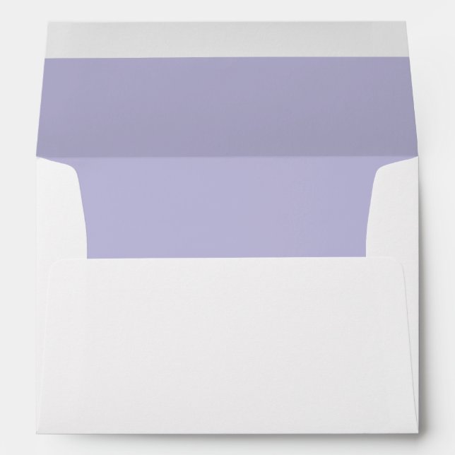 CUSTOM STYLISH MODERN MINIMAL SIMPLE WEDDING WHITE ENVELOPE (Back (Bottom))