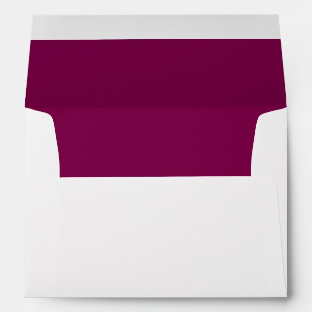 CUSTOM STYLISH MODERN MINIMAL SIMPLE WEDDING WHITE ENVELOPE (Back (Bottom))